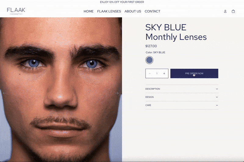 sticky pre-order button flow